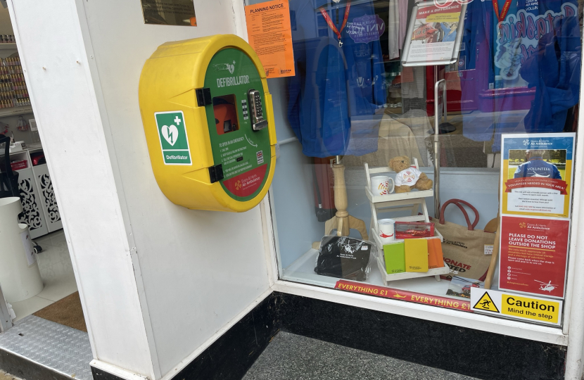 High Street defibrillator